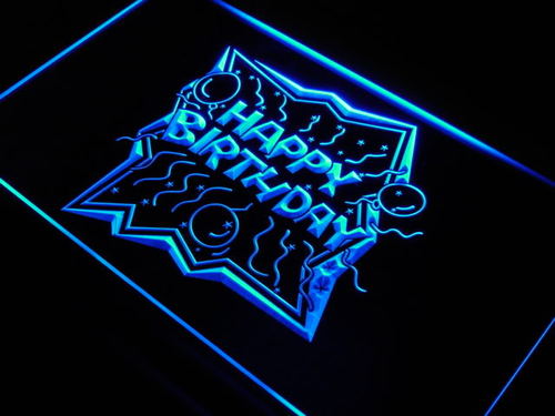 Happy Birthday Balloon LED Neon Signs